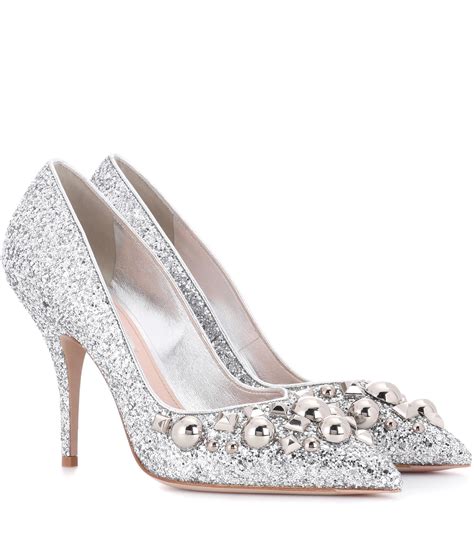 buy miu miu glitter shoes|miu mi u shoes.